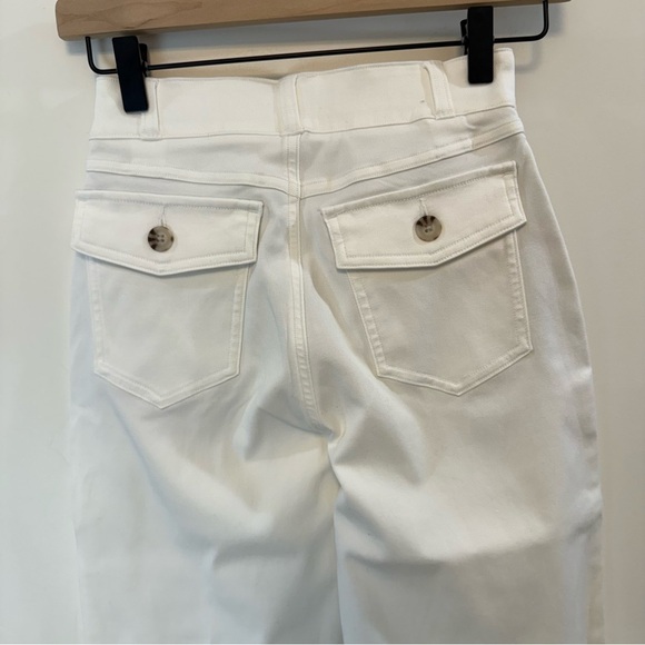 Spanx on the go White Wide-Leg stretched tencil cropped Pants - Picture 7 of 13